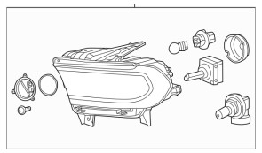Main front headlight, right for Dodge Durango 2016+