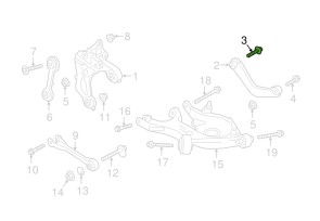 Šroub zadního horního ramene pro Ford Mustang 2015-2024 (1)