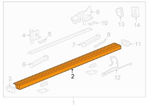 Left step for GMC Sierra 1500 2019+