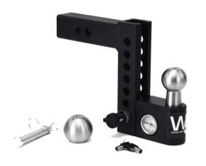 Weigh Safe Aero 2" hitch, adjustable (4"-10") - US/EU tow balls (dual)