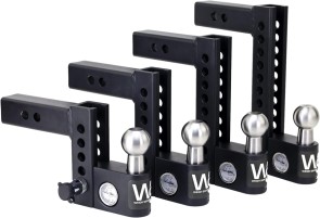 Weigh Safe Aero 2" hitch, adjustable (4"-10") - US/EU tow balls (dual) (3)