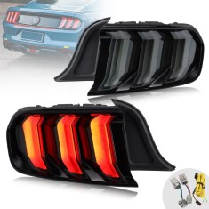 Rear smoked headlights for Ford Mustang 2015-2023 (for both US and EU versions) Rear smoked headlights for Ford Mustang 2015-2023 (for both US and EU versions)