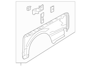 Pravý zadní blatník 5.5´ pro F-150 2015-2020