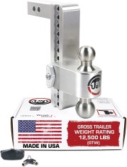 Weigh Safe 2" tažné zařízení, stavitelné 10" - USA/ EU koule (dual)