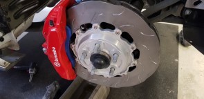 Refurbished FLOWER front floating brake discs with 380x34mm for Mustang 2015+