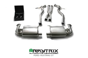 Armytrix aktivní výfukový Cat-Back systém s klapkou pro Mustang GT 2015-2017 - Chromové koncovky