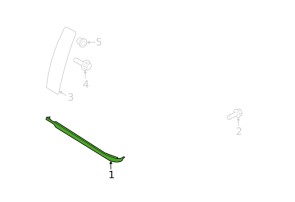 Rear right door window lower seal for Ford F-150 Crew cab. 2021-2023
