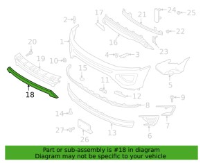 Front Bumper Molding for Ford Expedition 3.5L V6 2018-2021