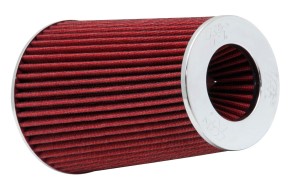 KN universal round beveled filter with an inlet of 102 mm and a height of 225 mm