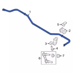 Rear stabilizer bar handling package for Ford Mustang 2024+